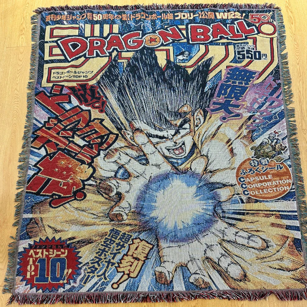 Japanese  Wholesale Custom Wall Hanging Anime Tapestry Woven Throw Blanket Cotton Tapestry