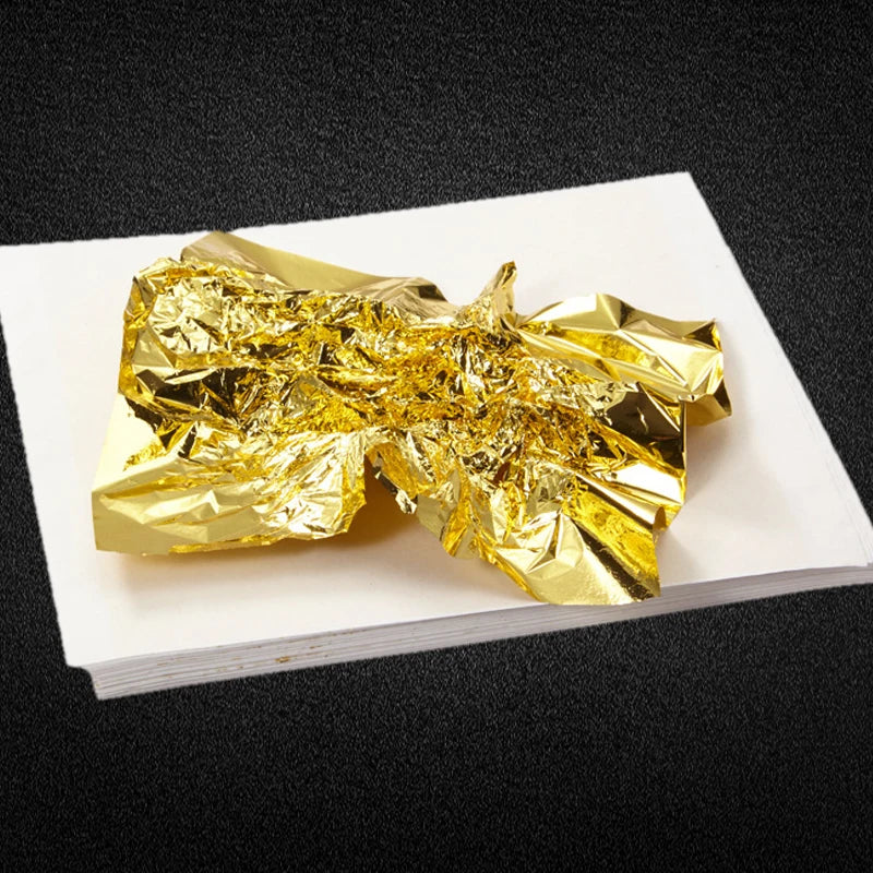 Hot Selling 14cm*14cm Gold Sheets Glod Leaf Gold Foil for Welt Furniture Carving Craft Decorations