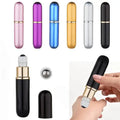 MUB New Design 5ml Mini Pocket Steel Roller Leakproof Essential Oil Glass Bottle With Aluminum Case