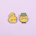 New Fast Shipping Cute Little Yellow Duck Frog Hat Soft Enamel Pin in Stock Interesting Duck Small Animal Metal Pins
