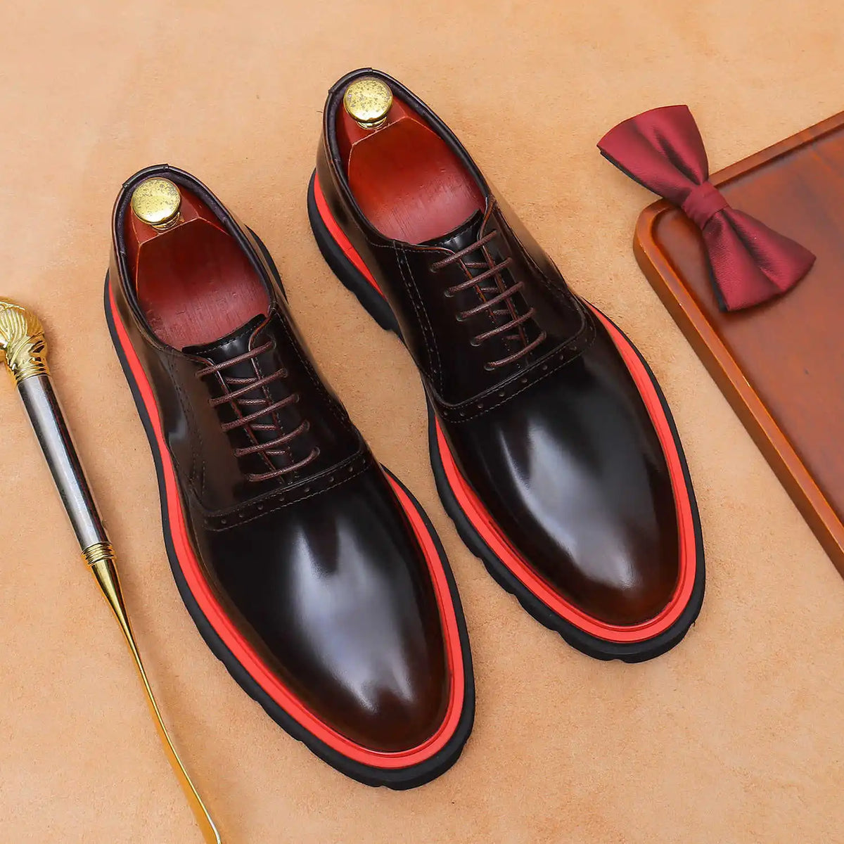 New Design Plus Size Men's Breathable Cow Genuine Leather Oxford Shoes Formal Business Office Career Professional Dress Shoes MegaBDM
