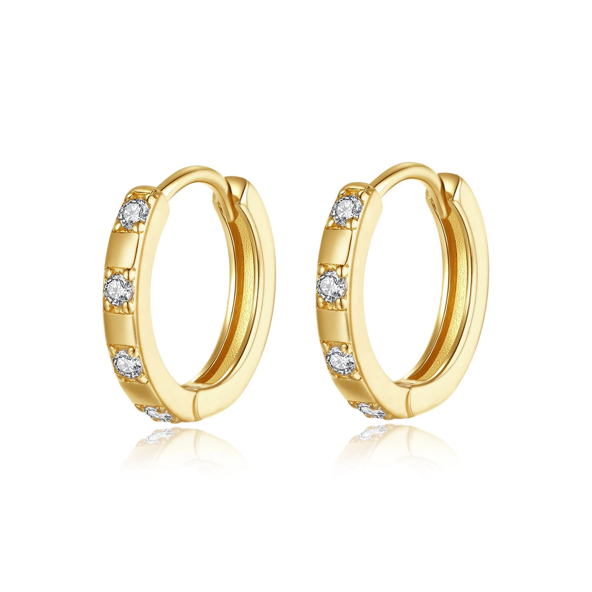 Daidan Delicate Zircon Hoop Fashion Jewelry Statement Woman 925 Sterling Silver Earrings