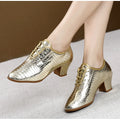 Golden 5cm Golden Latin Dance Shoes Soft Sole Heel Dance Shoes Ballroom Waltz Jazz Boots for Women