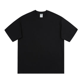 T Shirt Manufacturer Wholesale Custom Round Neck 250 Gsm Heavy Cotton Screen Print Plain Oversize Heavyweight T Shirts for Men