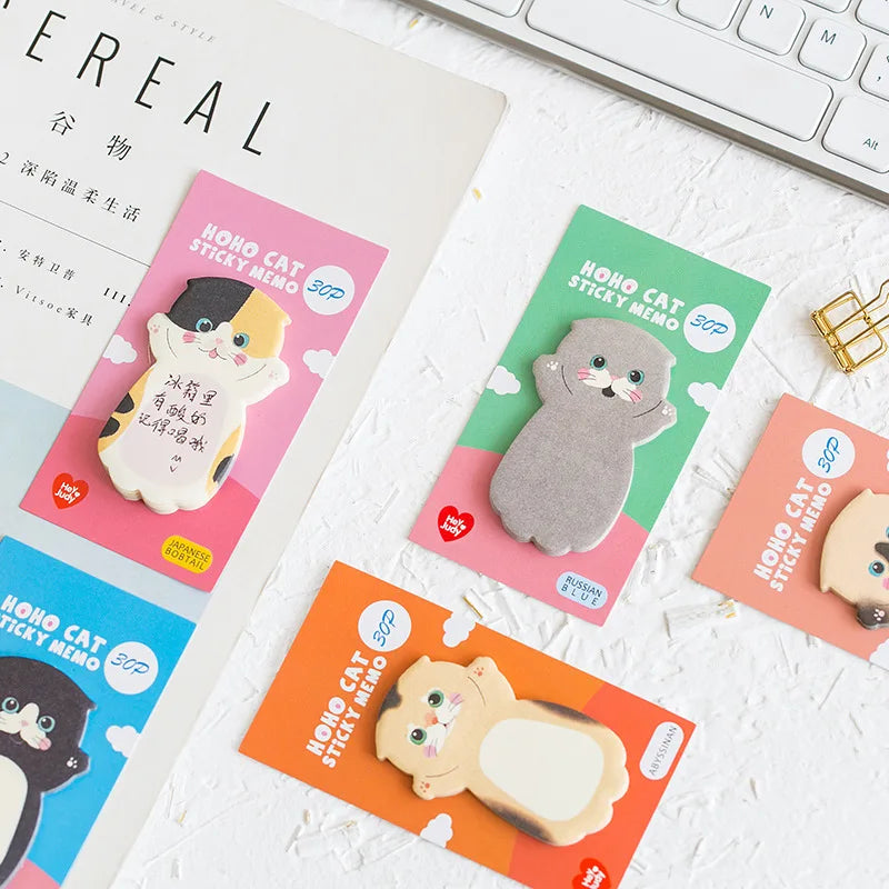 Kawaii Cat Sticky Note Custom Memo Pad Stationery