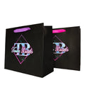 Customized Logo Print Luxury Cosmetic Jewelry Kraft Paper Bag Wholesale Gift Shopping Paper Gifts Bag with Ribbon Handle