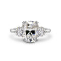 3ct 8*9 Cushion d Color Vvs Moissanite 14k White Gold Three Stones Moissanite Engagement Wedding Lady Moissanite Rings