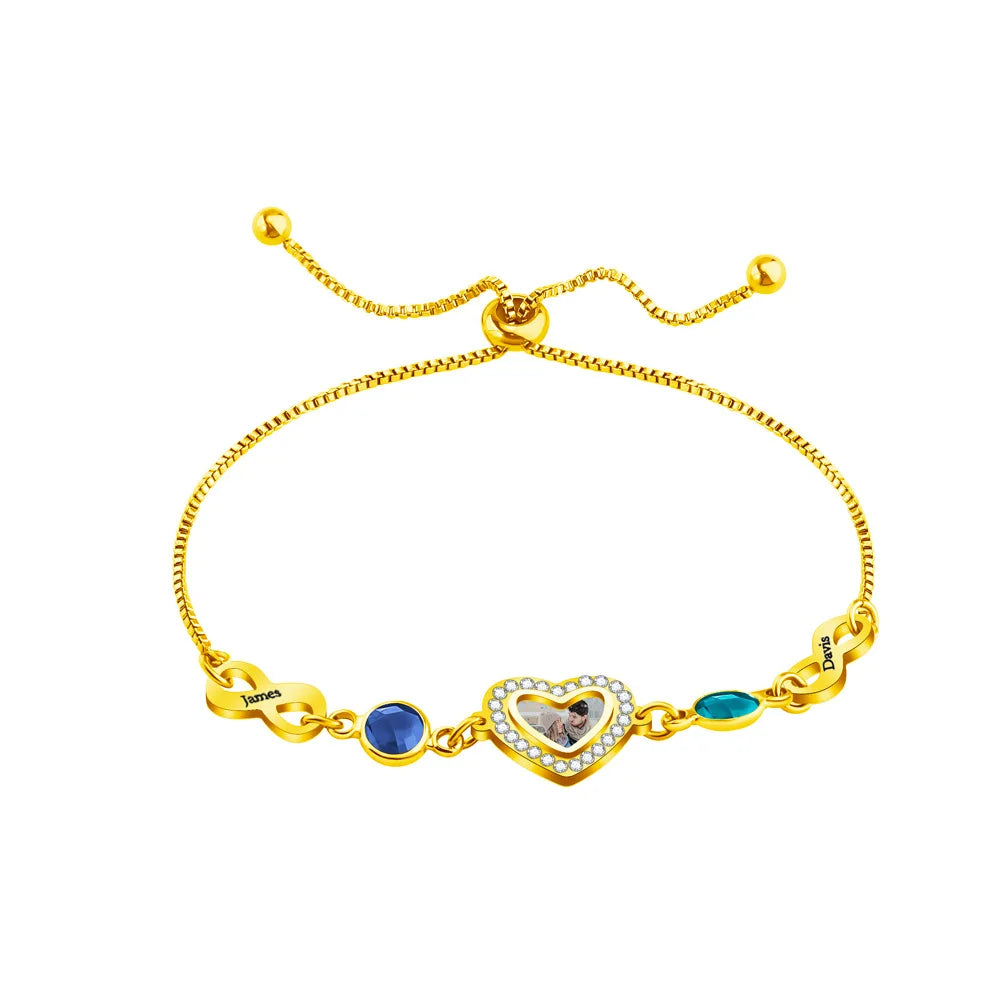 Wholesale Gifts Diamond-Encrusted Ring Stainless Steel Bracelet Mother Day Bracelet