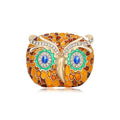 DR963 Fashion Enamel Owl Brooch Women Animal Brooch Wholesale of European and American Jewelry
