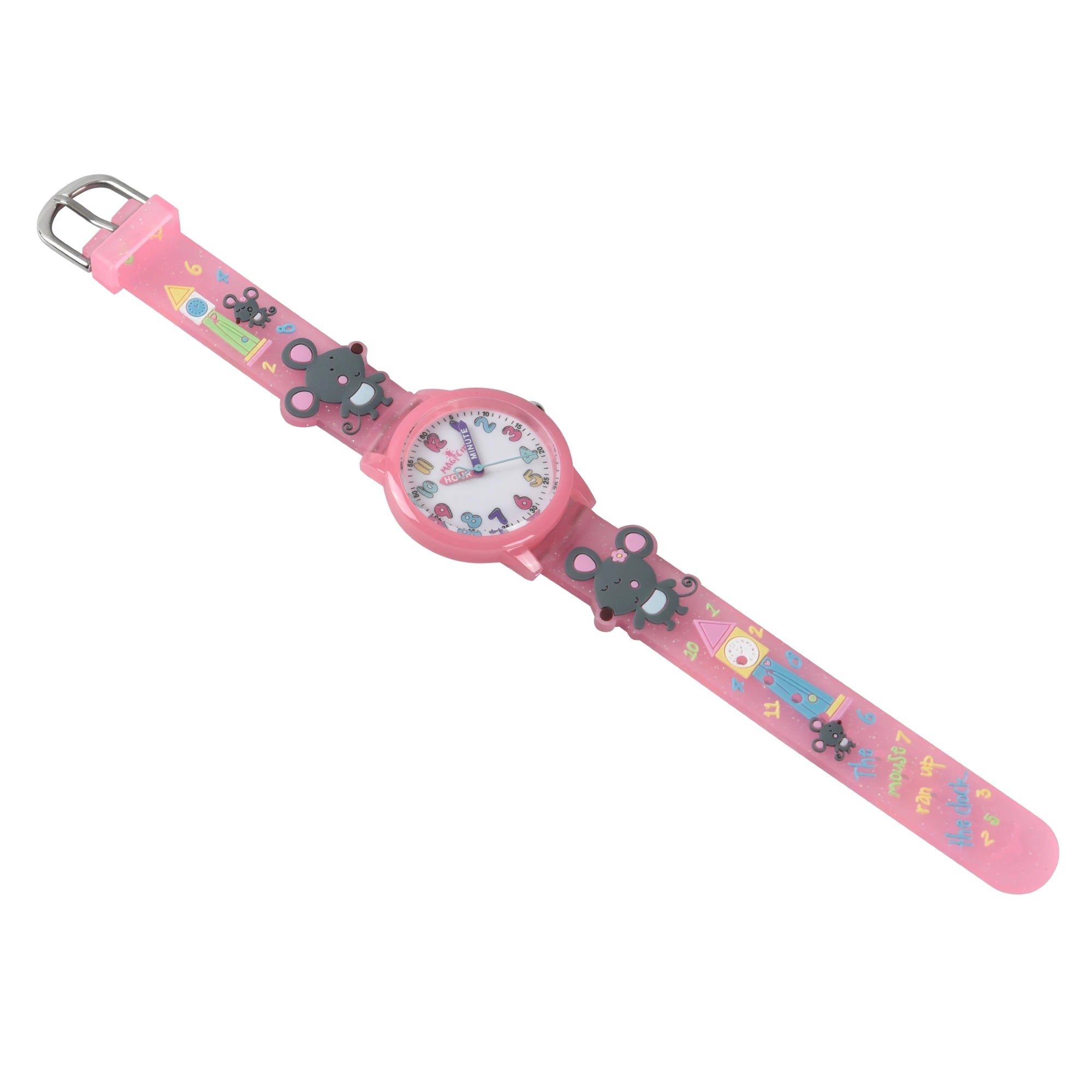 Kids Watch Cartoon Boy Watches Children's Sport and Fashion Quartz Mouse Clock with PC Case Private Label 3D Cartoon Waterpro...