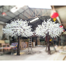 4.2m Height White Large Garden Tree Wedding Supplies Decoration Flowers Fiberglass Trunk Artificial Cherry Blossom Tree