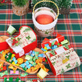 Factory Wholesale Poinsettia Drawstring Fabric Bag NEW Christmas Decoration for Holiday Present