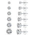 Wholesale Latest Cheap Women Earrings Hypoallergenic Cubic Zirconia Stud Earrings Set