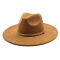 2025 New Arrival Suede Fedora Hat Wide Brim Jazz Panama Hat Vintage Gentleman Dress Hat Women Mens Outdoor Fashion Cap