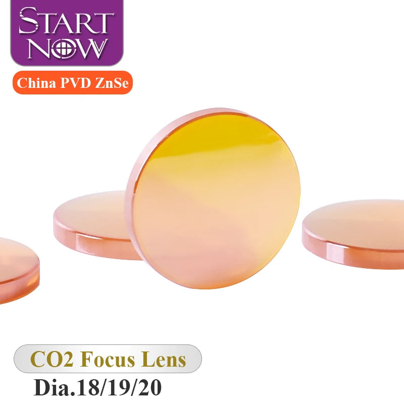 Startnow Dia.18mm D19 19.05 20mm PVD ZnSe China Lens F38.1 50.8mm 63.5 76.2mm 101.6 F1.5"-4" Laser Focus Lens