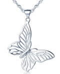 Butterfly Design Jewellery Fashionable 925 Sterling Silver Chain Necklaces Customized Girl Pendant Necklace