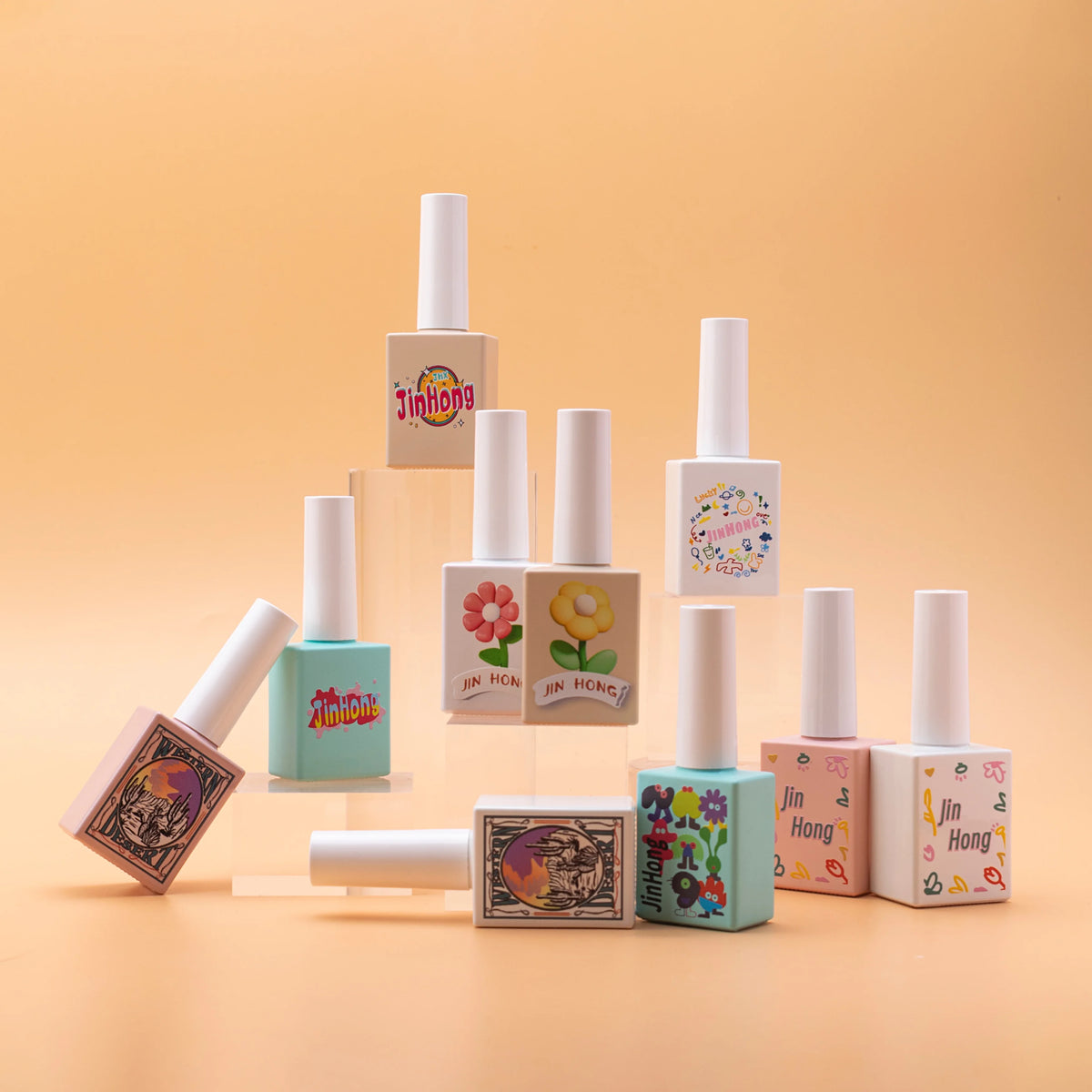3D Printing Custom 15ml Nail Painting Gel Polish Bottle Builder Gel Bottles Empty Color Bottle for Nail Gel