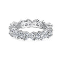 Customize Flower S925 Sterling Silver Diamond Ring New Design Personality Cz Cubic Zirconia Eternity Band Rings Jewelry Women