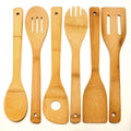 Custom Logo Heavy-Duty Bamboo Kitchen Utensils Set Eco-Friendly Soft Spoons for Cooking Safe Accessory Set for Food