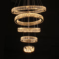 Luxury Chandelier Pendant Lights Modern Crystal LED Lamp 5 Round Ring DIY Chandelier Lights for Living Room