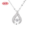 925 Sterling Silver Necklace S925 Silver Drop Shape Necklace Featuring Zircon Wholesale Handcrafted Jewelry Beauty
