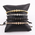 Hot Selling High Quality 18K Gold Plated Color Not Fade Stainless Steel Beads Custom Adjustable Bracelet for Men Women