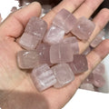 Wholesales Natural Rose Quartz Cube Tumbled Stone Healing Crystal Stone For Decoration