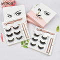 Private Label 5 Magnets Magnetic Lashes Wholesale Natural 3D Magnetic Lash Set False Eyelashes Eyeliner Tweezer Set