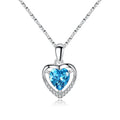 Qiuhan OEM/ODM Sterling Silver Necklace Pendant Eternal Heart Clavicle Chain Necklace for Girlfriend Birthday Gift