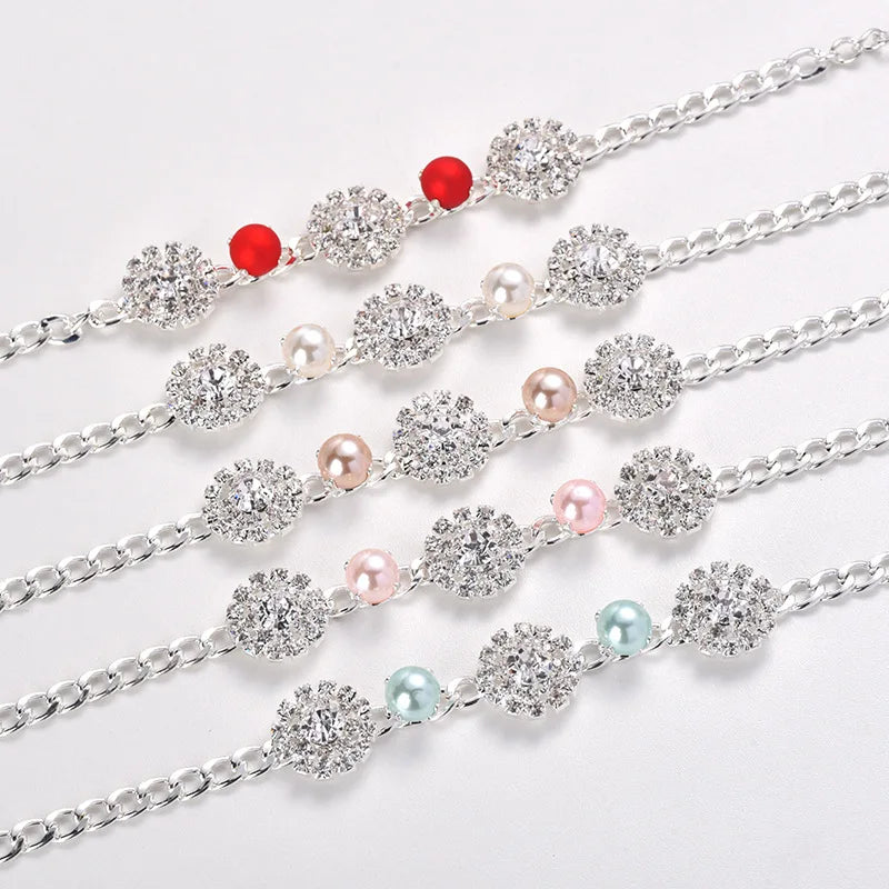 Pet Circular Zirconia Water Diamond Necklace - Color-Protecting Cat and Dog Jewelry High-end Collar for Cross-border Market