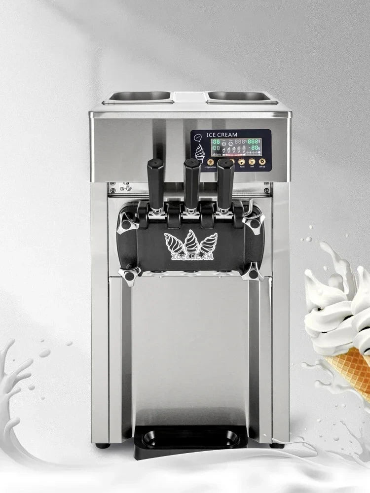 VEVOR EU US Ready Stock New Arrival VEVOR Soft Ice Cream Machine Commercial Countertop Soft Ice Cream Maker