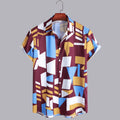 2026 Custom Logo Satin Breathable Geometric Beach Casual Short Sleeve Plus Size Mens Shirts Hot Sale Ebay Wish New 2023