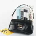 Luxury PU Leather Women's Shoulder Purses Handbags Alligator Pattern Single Strap Polyester Lining Zipper Waterproof Outdoor Use