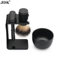 JDK Men's Shaving & Hair Removal Care Kit New with Adjustable Safety Razor and Shaving Brush Black Beard Grooming Set
