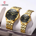 CHENXI 055 New Watches Men Famous Waterproof Golden Stainless Steel Wrist Watch Sport Couple Quartz Watch Relogio Masculino
