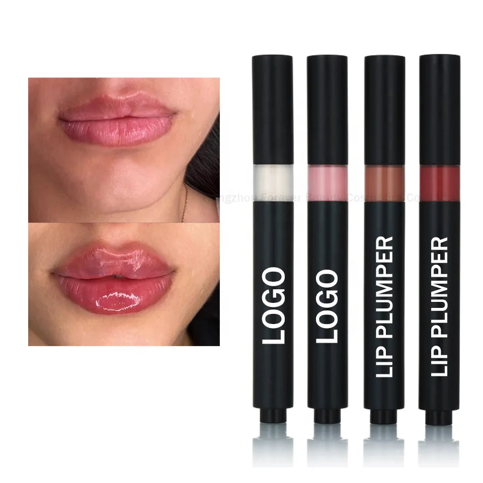 Vegan Collagen Moisturizer Lip Plumper Gloss Pen with Long-lasting Effect Rich Lips & Instant Plumping Custom Logo