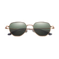 Retro Fashion Titanium Frame Sunglasses Luxury Polarized UV400 Gold and Silver Shades