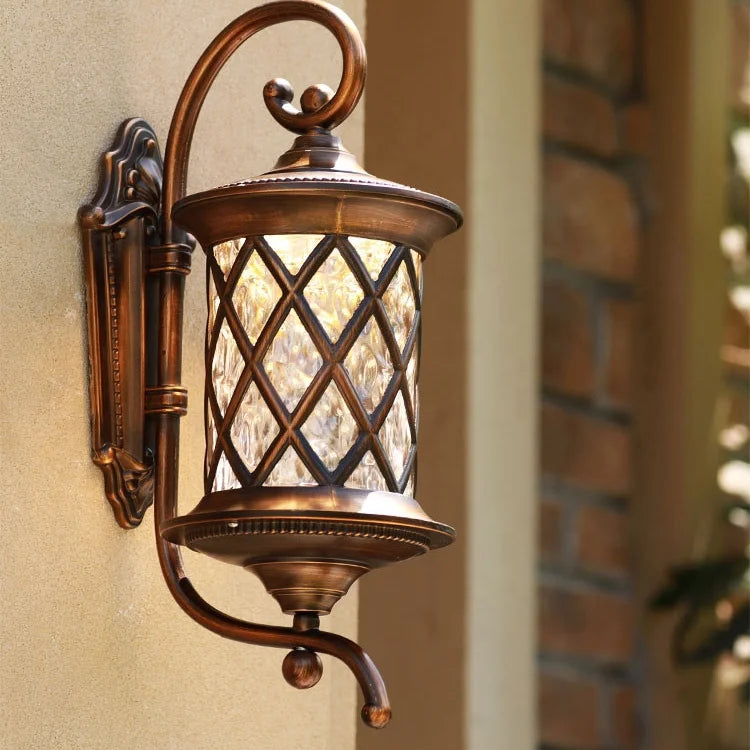 Professional Factory Production Brushed Antique Brass Vintage Luxury Outdoor Wall Lamp for Farden Yard JY7118