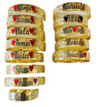 JX229 Personalized Name 15mm Bangle Kids Adult Big Plus Size Customized Heirloom Jewelry for Birthday Graduation Anniversary
