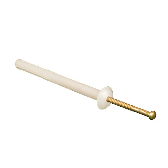 1/4" Nylon Hammer Drive Pin Nail Wall Plastic Screw Hole Plug in Masonry Concrete Anchors Zinc Nail