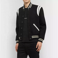 Wholesale Custom Chenille Embroidery Blank Boys Coaches Jackets Fleece Button up Outdoor Men Baseball Varsity Jackets