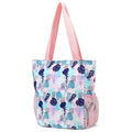 Women Cute Stripe Pink Beach Bag Waterproof Large Capacity Custom Beach Bag Women Shopping Bags With Zipper