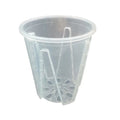 Wholesale 2026 New Round Clear Plastic Planter Orchid Pot Transparent Container Perforated Flower Pot Goblet Thickened Pot