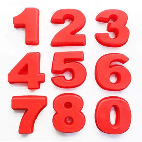 Silicone 4-Inch Food Grade Cake Mold with Arabic Numerals (0-8) 9-Piece Heat Resistant Baking Tools