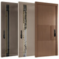 Foshan Yohome Grooved Design Solid Oak External Door and Frame Solid Wood Entry Pivot Doors Wooden Front Door