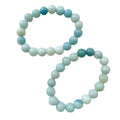 Wholesale Healing Crystal Gemstone Decoration Fashion Natural Strong Elastic Bracelet Suitable Sky Blue Stones Beads Bracelet