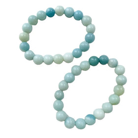 Wholesale Healing Crystal Gemstone Decoration Fashion Natural Strong Elastic Bracelet Suitable Sky Blue Stones Beads Bracelet