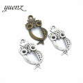 Antique Silver Color Bracelets Owl Charm Pendants Fit Jewelry Making Findings DIY Charms Handmade D121