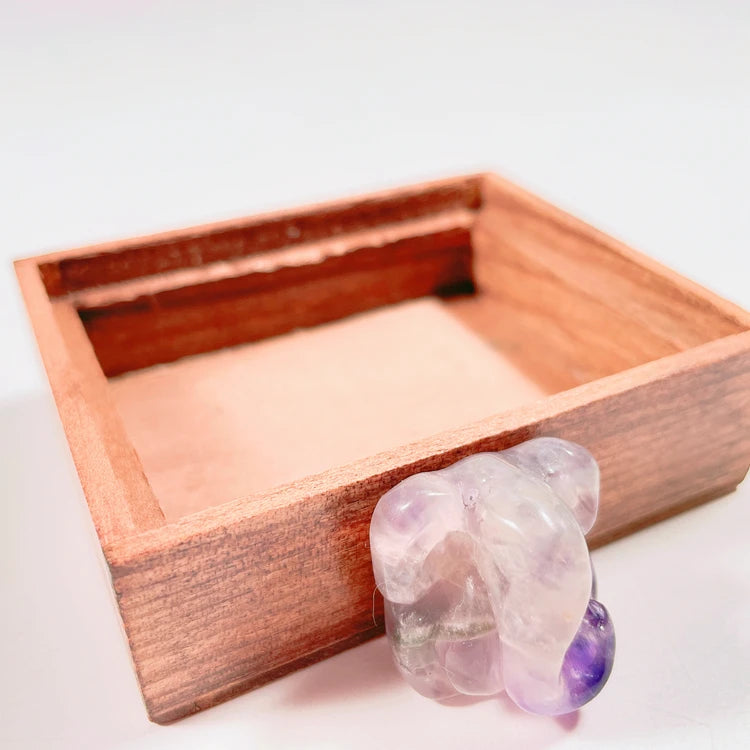 Hongzhuo Amethyst Carved Ganesha Idol 1 Inch Ganesha Gemstone Idol Sculpture Crafts