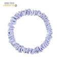 Customized Package Silk Scrunchies Set 1CM Mini Halogen Blue Silk Scrunchies Durable ELastic Small Silk Custom Hair Scrunchies